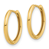 14K Polished Hinged Hoop Earrings-TF2305