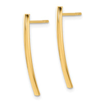 14K Polished Bar Post Earrings-TF2311