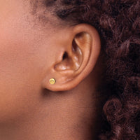 14K Polished 4.5mm Button Post Earrings-TF2339