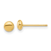 14K Polished 4.5mm Button Post Earrings-TF2339