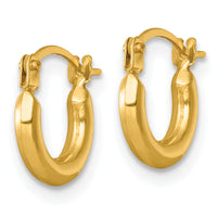 14k Polished 2mm Hoop Earrings-TF2379
