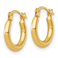 14k Polished 2mm Hoop Earrings-TF2380