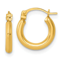 14k Polished 2mm Hoop Earrings-TF2380