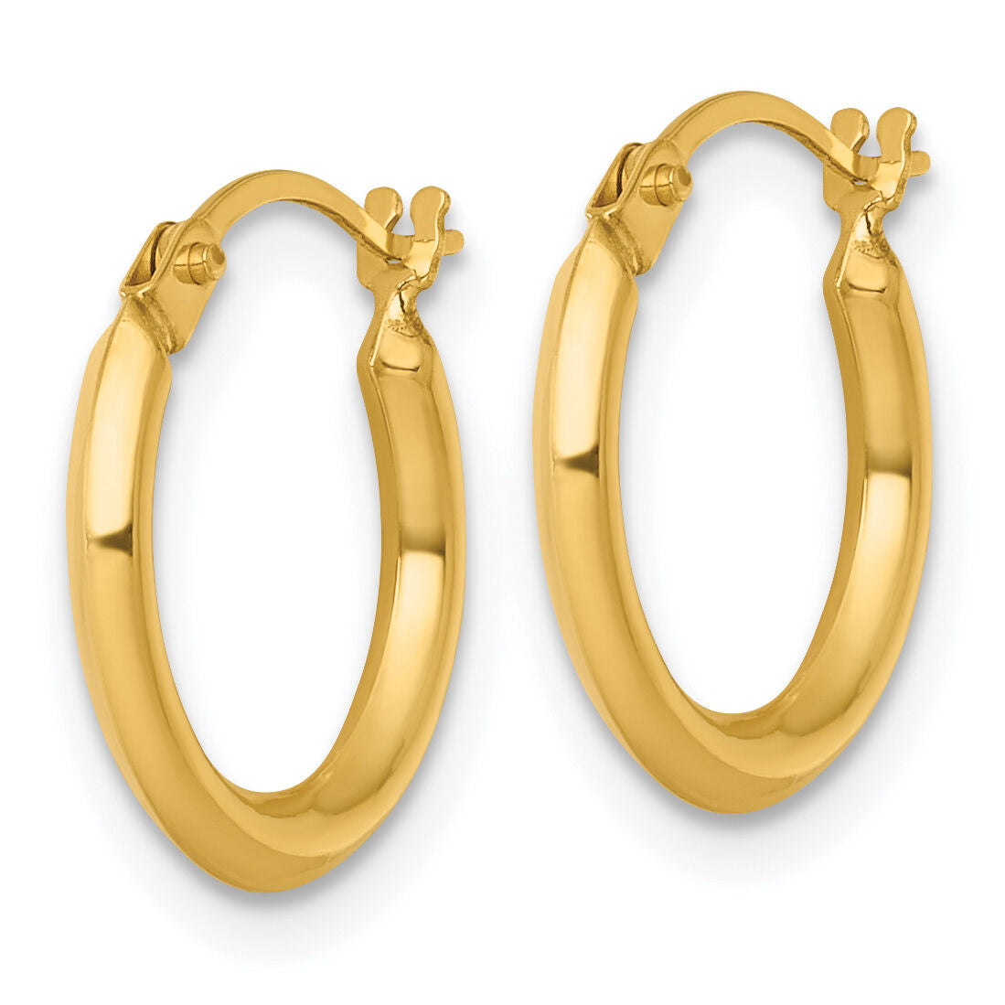 14k Polished 2mm Hoop Earrings-TF2381