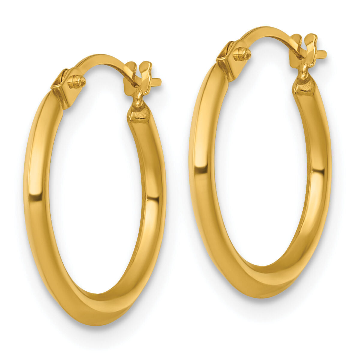 14k Polished 1.5mm Hoop Earrings-TF2384