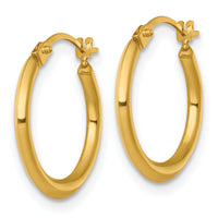 14k Polished 1.5mm Hoop Earrings-TF2384