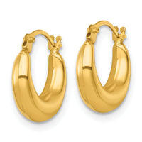 14k Polished 3.8mm Hoop Earrings-TF2393