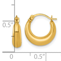 14k Polished 3.8mm Hoop Earrings-TF2393