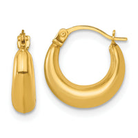 14k Polished 3.8mm Hoop Earrings-TF2393