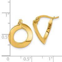 14k Polished Twisted Earrings-TF2440
