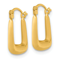 14k Polished 2.25mm Square Hoop Earrings-TF2459