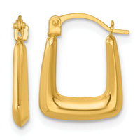 14k Polished 2.25mm Square Hoop Earrings-TF2459