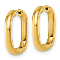 14K Polished Square Endless Hoop Earrings-TF2460