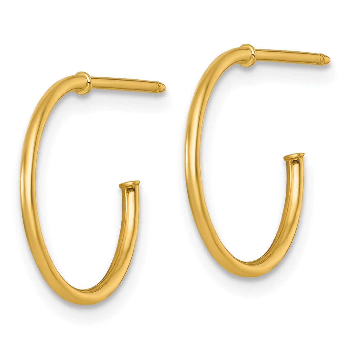 14k 1.2 x 16mm Polished Post Hoop Earrings-TF2481