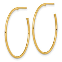 14k 1.2 x 30mm Polished Post Hoop Earrings-TF2484