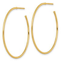 14k 1.2 x 40mm Polished Post Hoop Earrings-TF2486