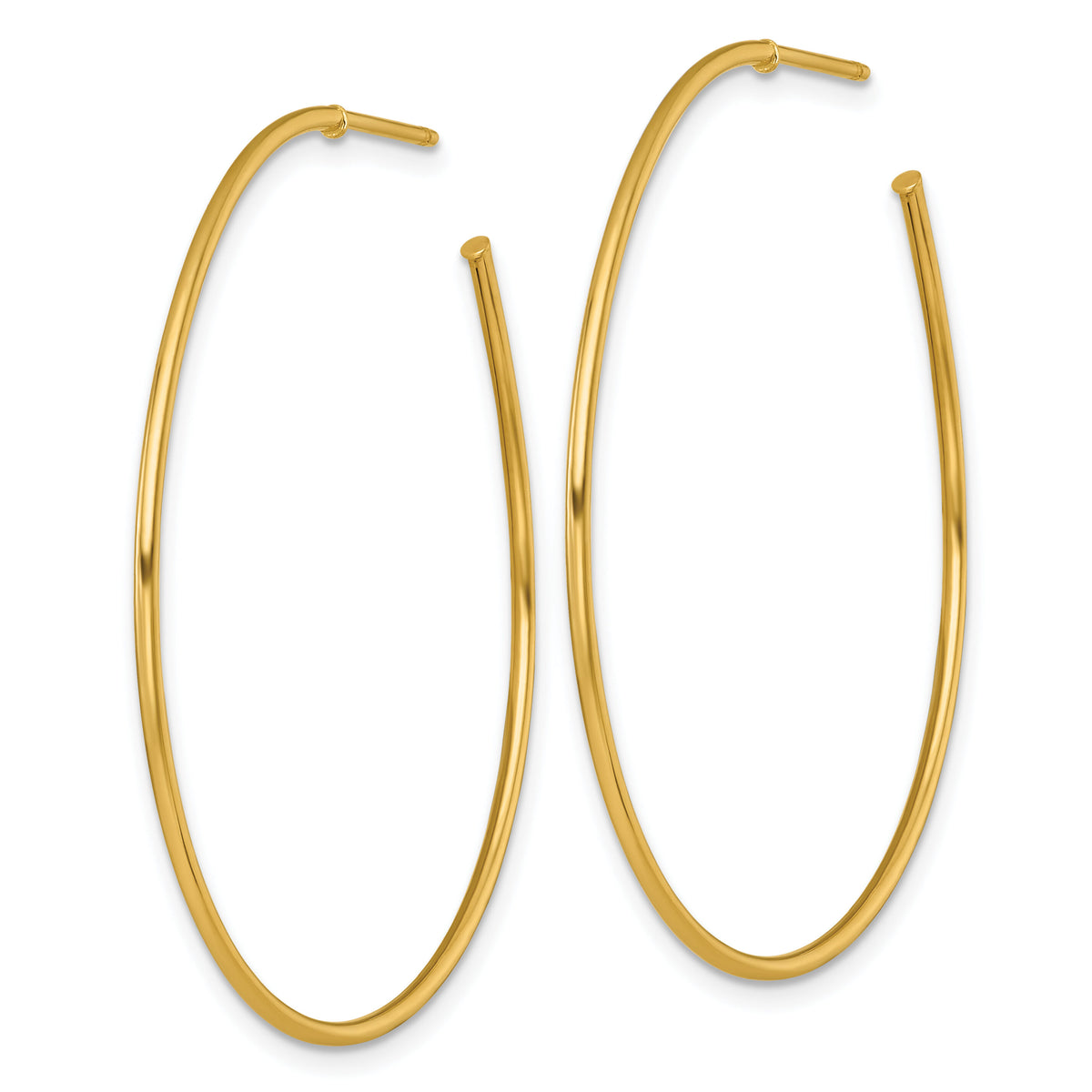 14k 1.2 x 45mm Polished Post Hoop Earrings-TF2487