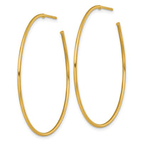 14k 1.2 x 45mm Polished Post Hoop Earrings-TF2487