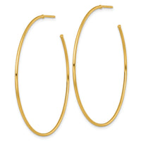 14k 1.2 x 50mm Polished Post Hoop Earrings-TF2488