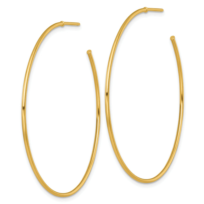 14k 1.2 x 50mm Polished Post Hoop Earrings-TF2488