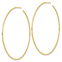 14k 1.2 x 65mm Polished Post Hoop Earrings-TF2490
