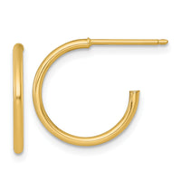 14k 1.5 x 16mm Polished Post Hoop Earrings-TF2493
