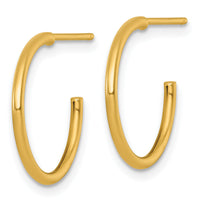 14k 1.5 x 18mm Polished Post Hoop Earrings-TF2494