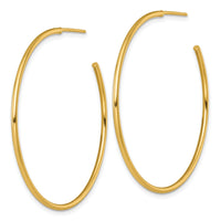 14k 1.5 x 45mm Polished Post Hoop Earrings-TF2500