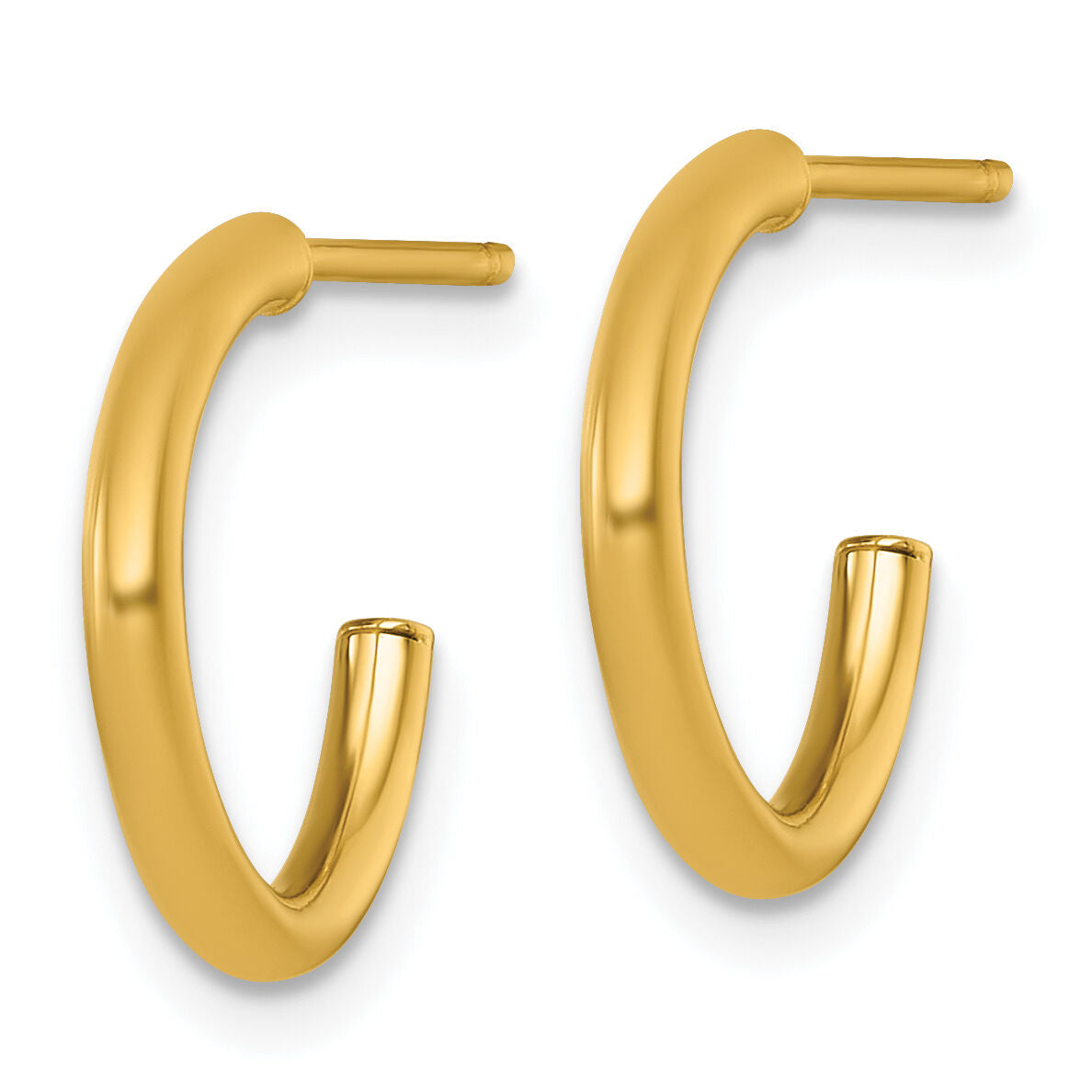 14k 2.0 x 15mm Polished Post Hoop Earrings-TF2502