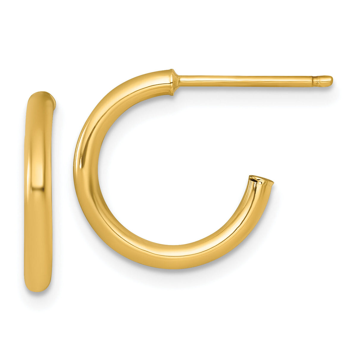 14k 2.0 x 15mm Polished Post Hoop Earrings-TF2502