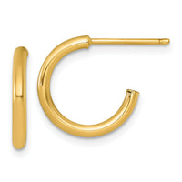 14k 2.0 x 15mm Polished Post Hoop Earrings-TF2502