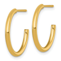 14k 2.0 x 20mm Polished Post Hoop Earrings-TF2503