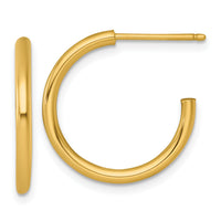 14k 2.0 x 20mm Polished Post Hoop Earrings-TF2503