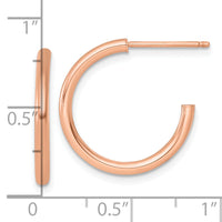 14k Rose Gold 2.0 x 20mm Polished Post Hoop Earrings-TF2503R