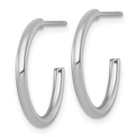 14k White Gold 2.0 x 20mm Polished Post Hoop Earrings-TF2503W