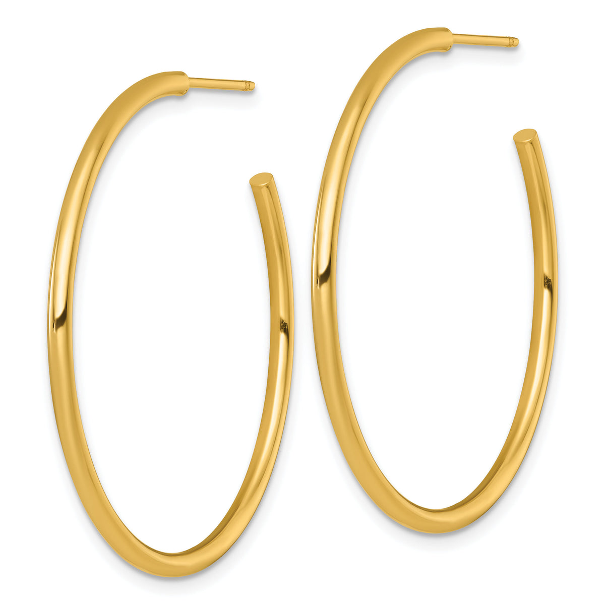 14k 2.0 x 40mm Polished Post Hoop Earrings-TF2507