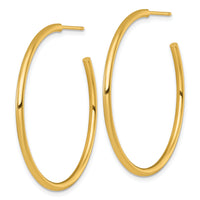 14k 2.0 x 40mm Polished Post Hoop Earrings-TF2507