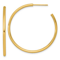 14k 2.0 x 40mm Polished Post Hoop Earrings-TF2507