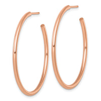 14k Rose Gold 2.0 x 40mm Polished Post Hoop Earrings-TF2507R