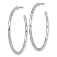 14k White Gold 2.0 x 40mm Polished Post Hoop Earrings-TF2507W