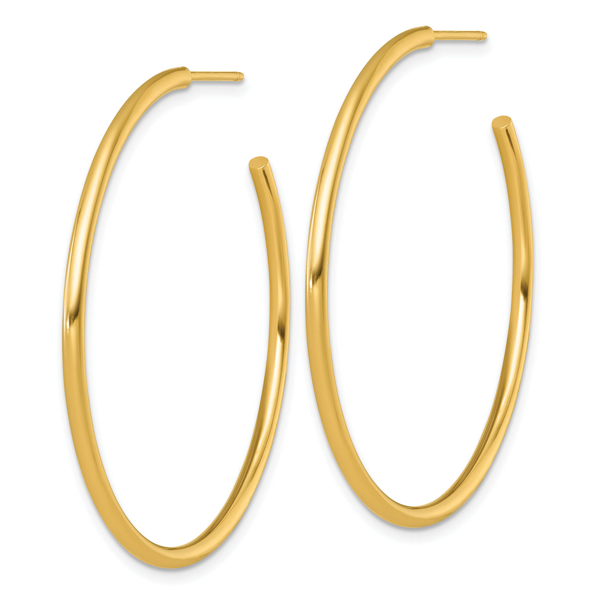 14k 2.0 x 45mm Polished Post Hoop Earrings-TF2508