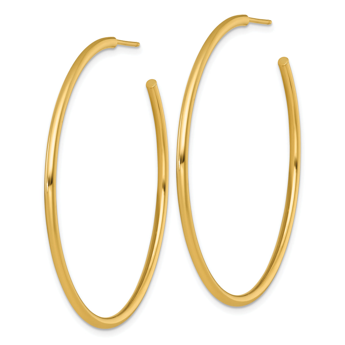 14k 2.0 x 50mm Polished Post Hoop Earrings-TF2509