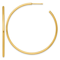 14k 2.0 x 55mm Polished Post Hoop Earrings-TF2510