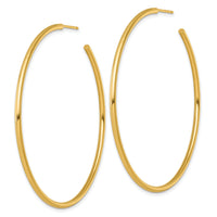 14k 2.0 x 60mm Polished Post Hoop Earrings-TF2511