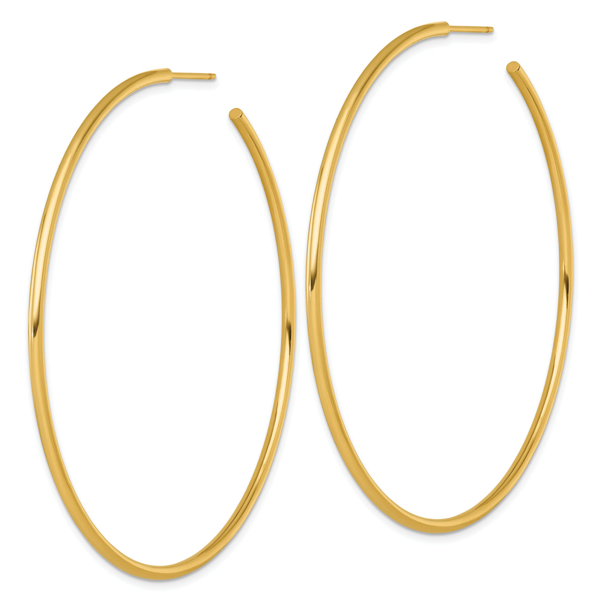 14k 2.0 x 70mm Polished Post Hoop Earrings-TF2513