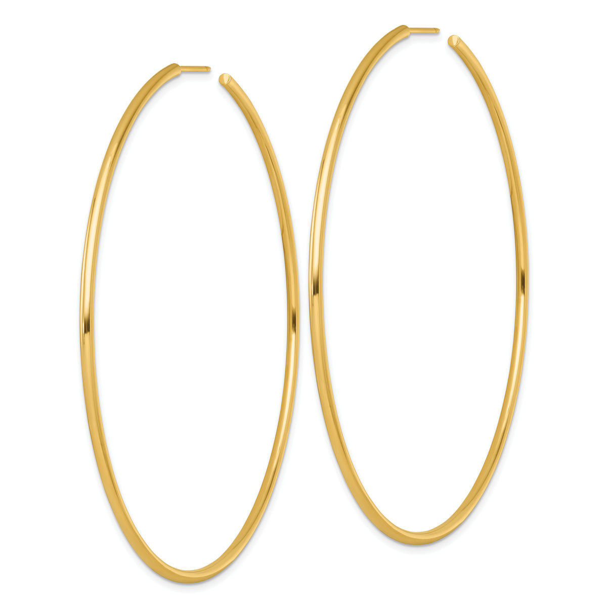 14k 2.0 x 80mm Polished Post Hoop Earrings-TF2515