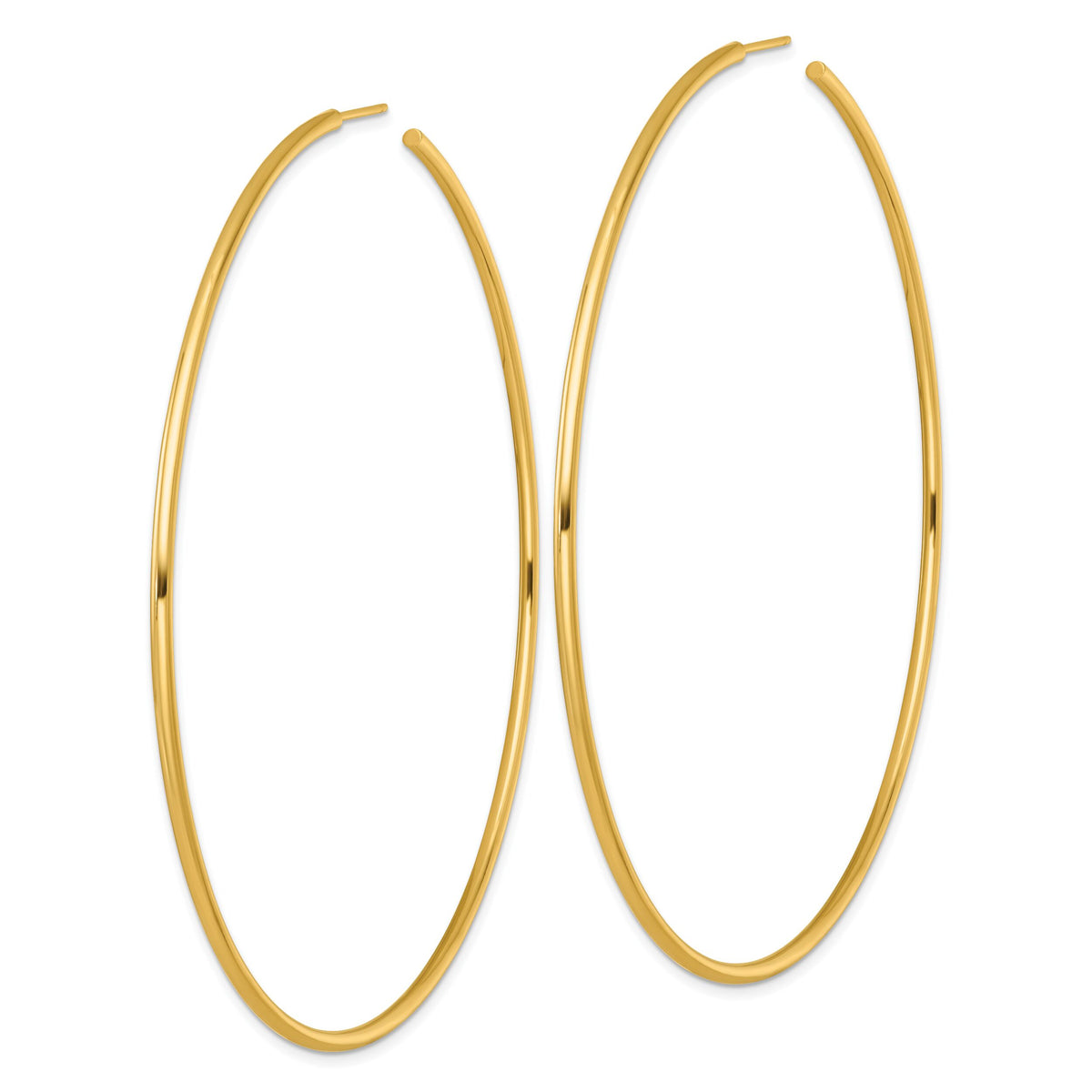 14k 2.0 x 90mm Polished Post Hoop Earrings-TF2516