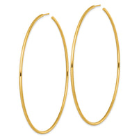 14k 2.0 x 90mm Polished Post Hoop Earrings-TF2516