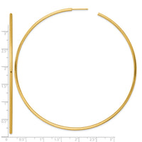 14k 2.0 x 90mm Polished Post Hoop Earrings-TF2516