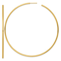 14k 2.0 x 90mm Polished Post Hoop Earrings-TF2516